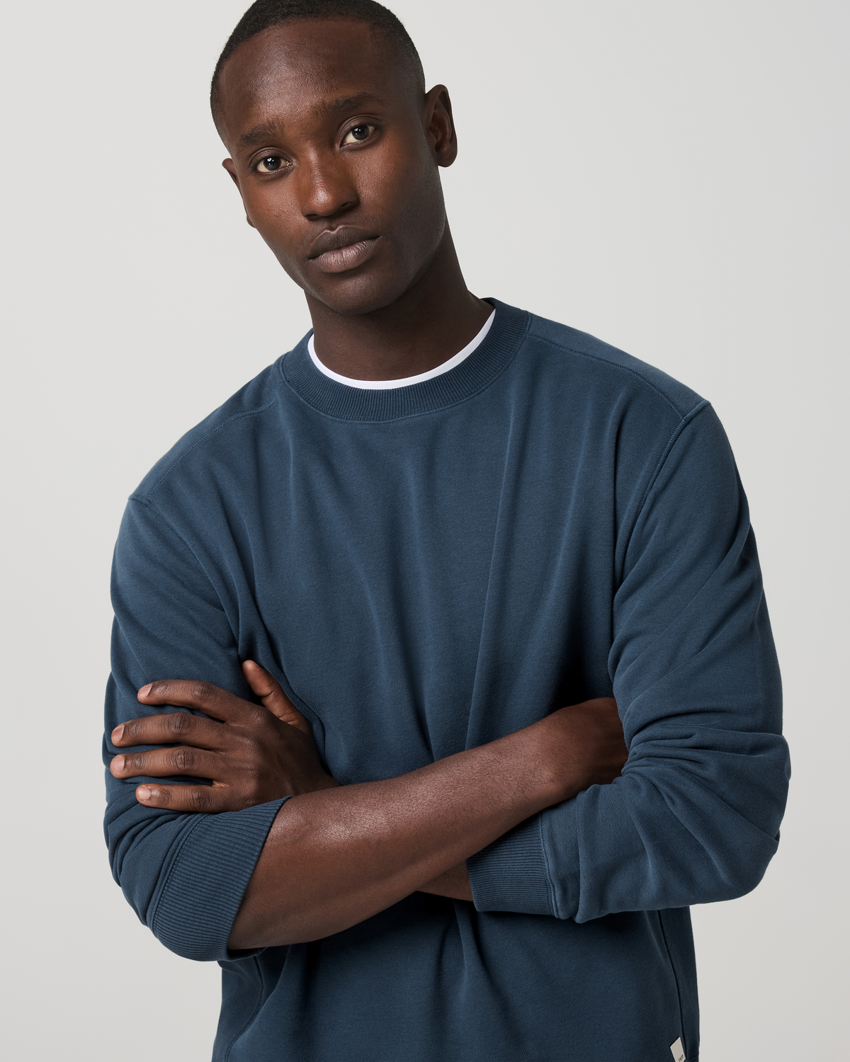 Vuori Cypress Vintage Crew Men's Ocean Blue Fleece Pullover