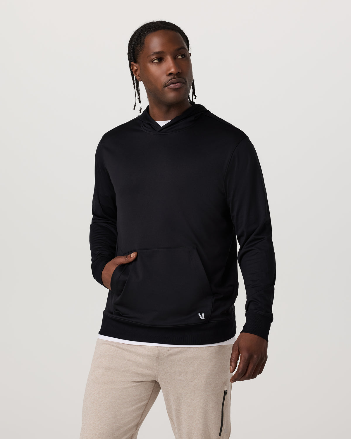 Vuori Sunday Hoodie 2.0 Men's Black Athletic Fit Hoodie