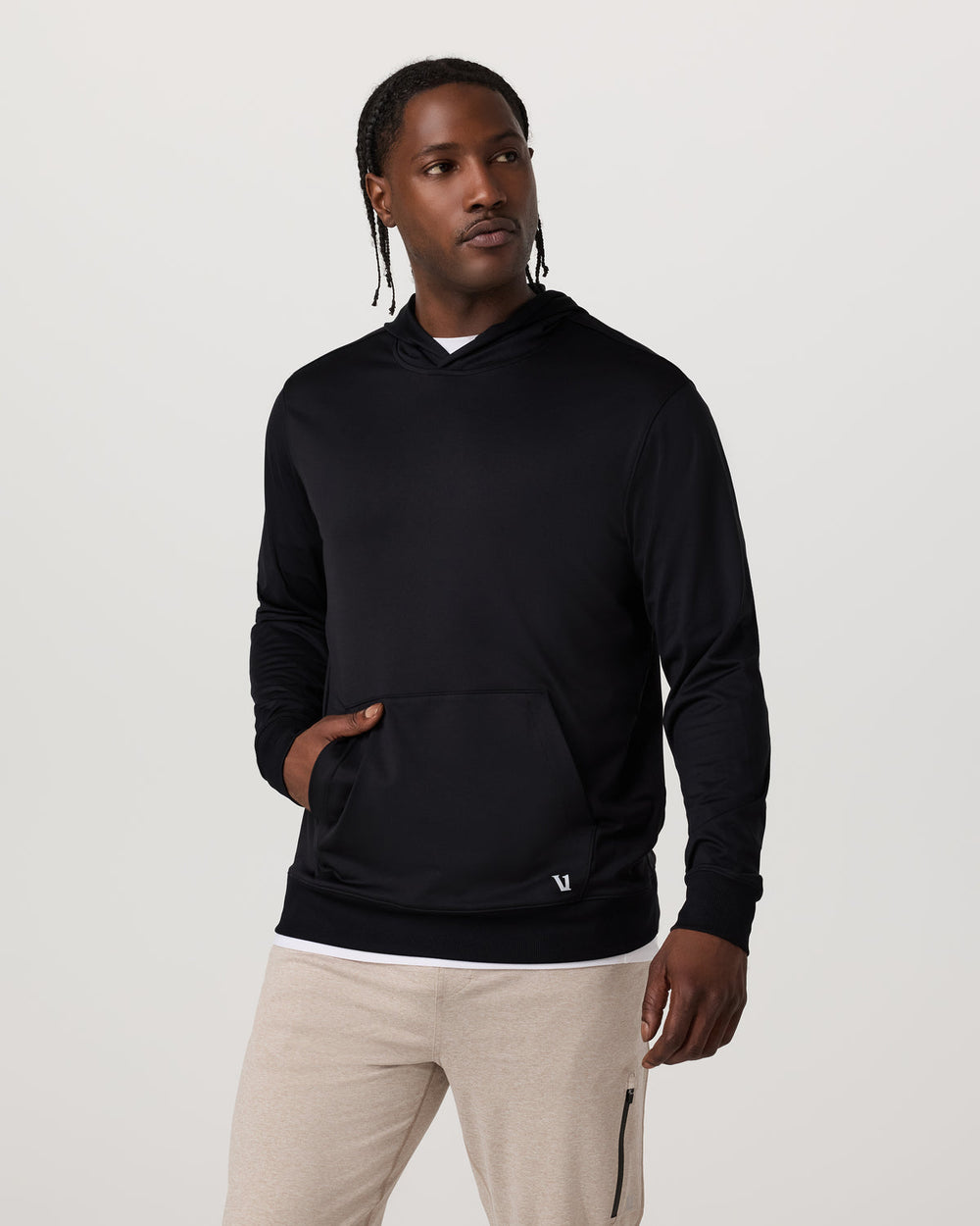 Vuori Sunday Hoodie 2.0 Men's Black Athletic Fit Hoodie
