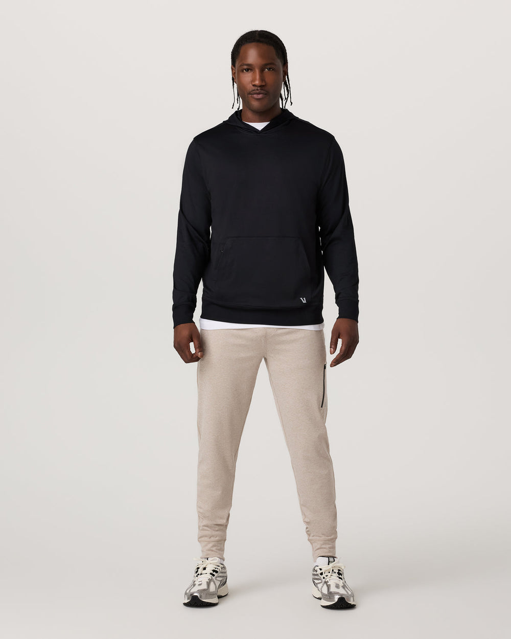 Vuori Sunday Hoodie 2.0 Men's Black Athletic Fit Hoodie