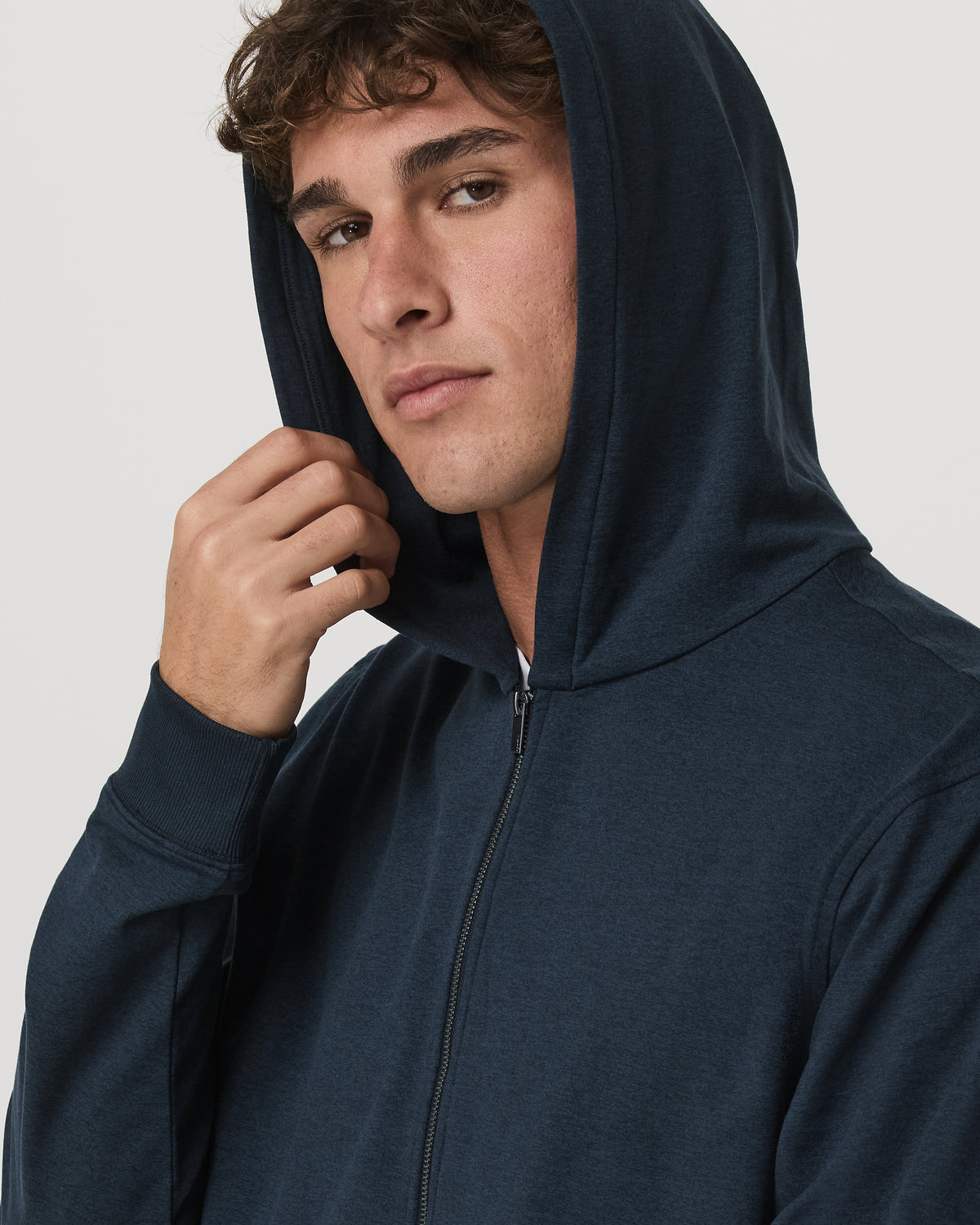Vuori Coronado Full Zip Hoodie 2.0 Men's Midnight Heather Jacket