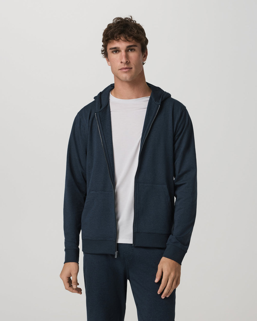 Vuori Coronado Full Zip Hoodie 2.0 Men's Midnight Heather Jacket