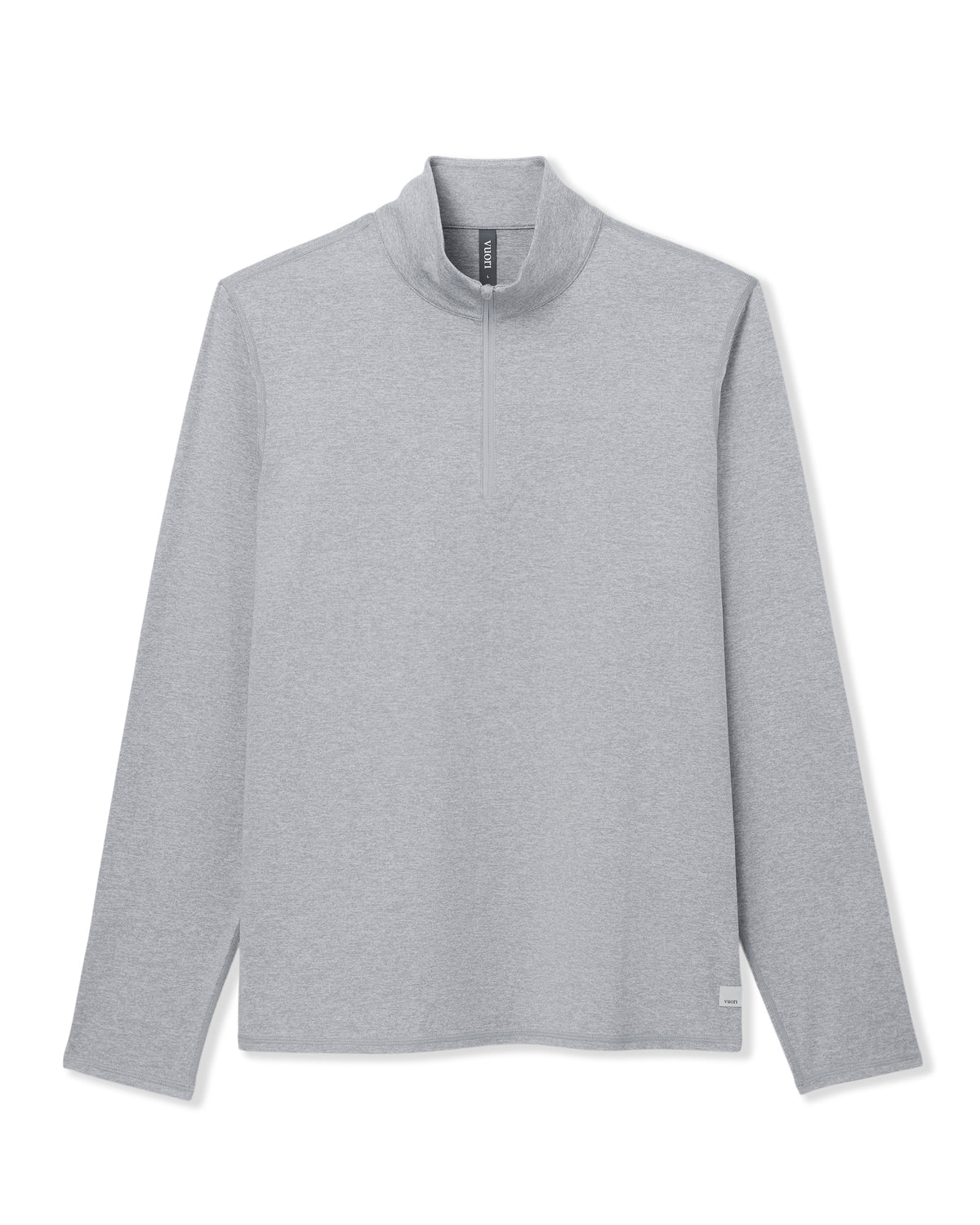 Vuori Ponto Half Zip Mock Neck Light Heather Grey