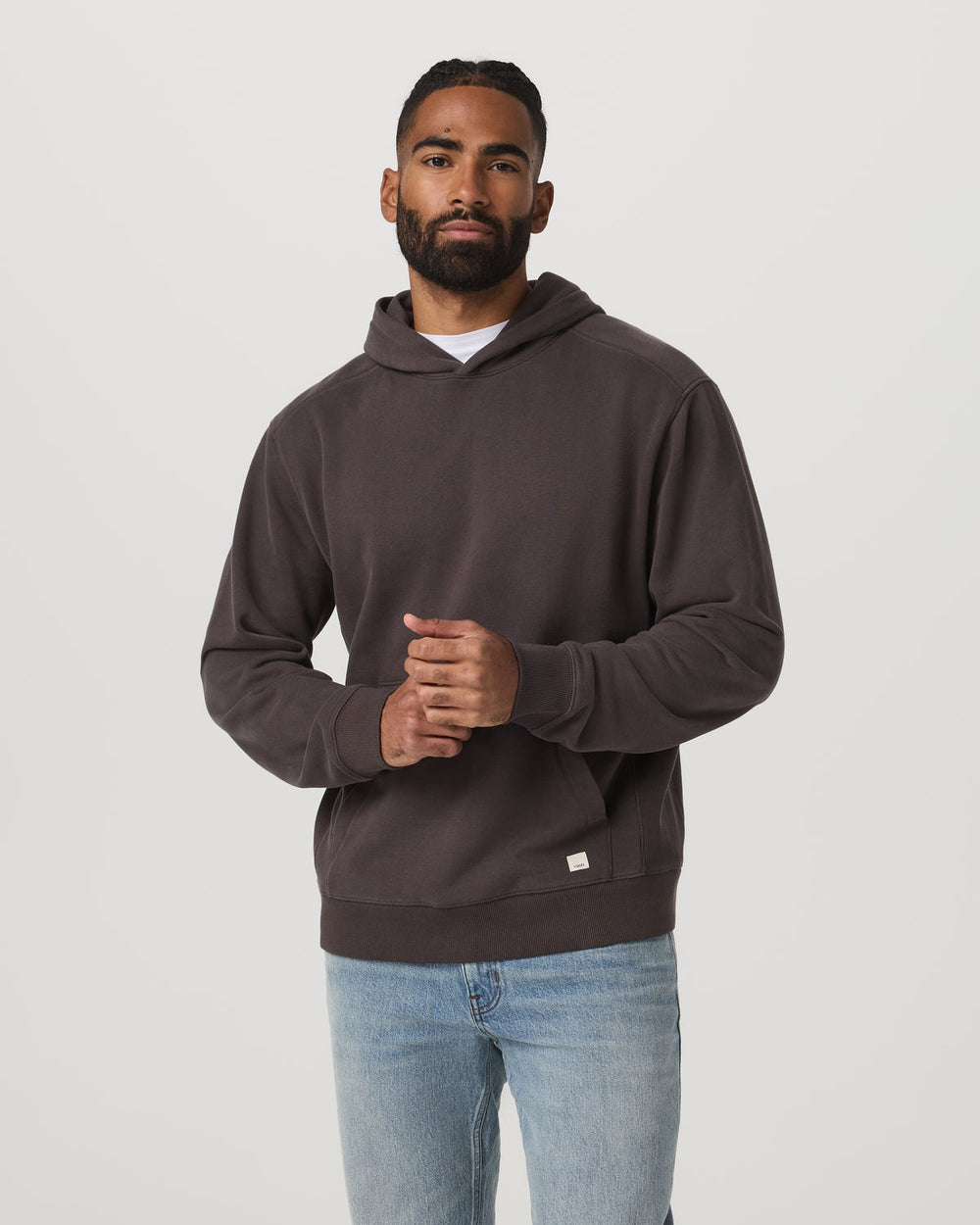 Vuori Cypress Vintage Hoodie Men's Soot Pullover Hoodie