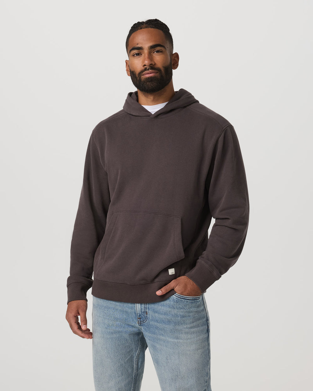 Vuori Cypress Vintage Hoodie Men's Soot Pullover Hoodie
