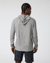 Vuori Strato Tech Hoodie Men's Heather Grey Workout Hoodie