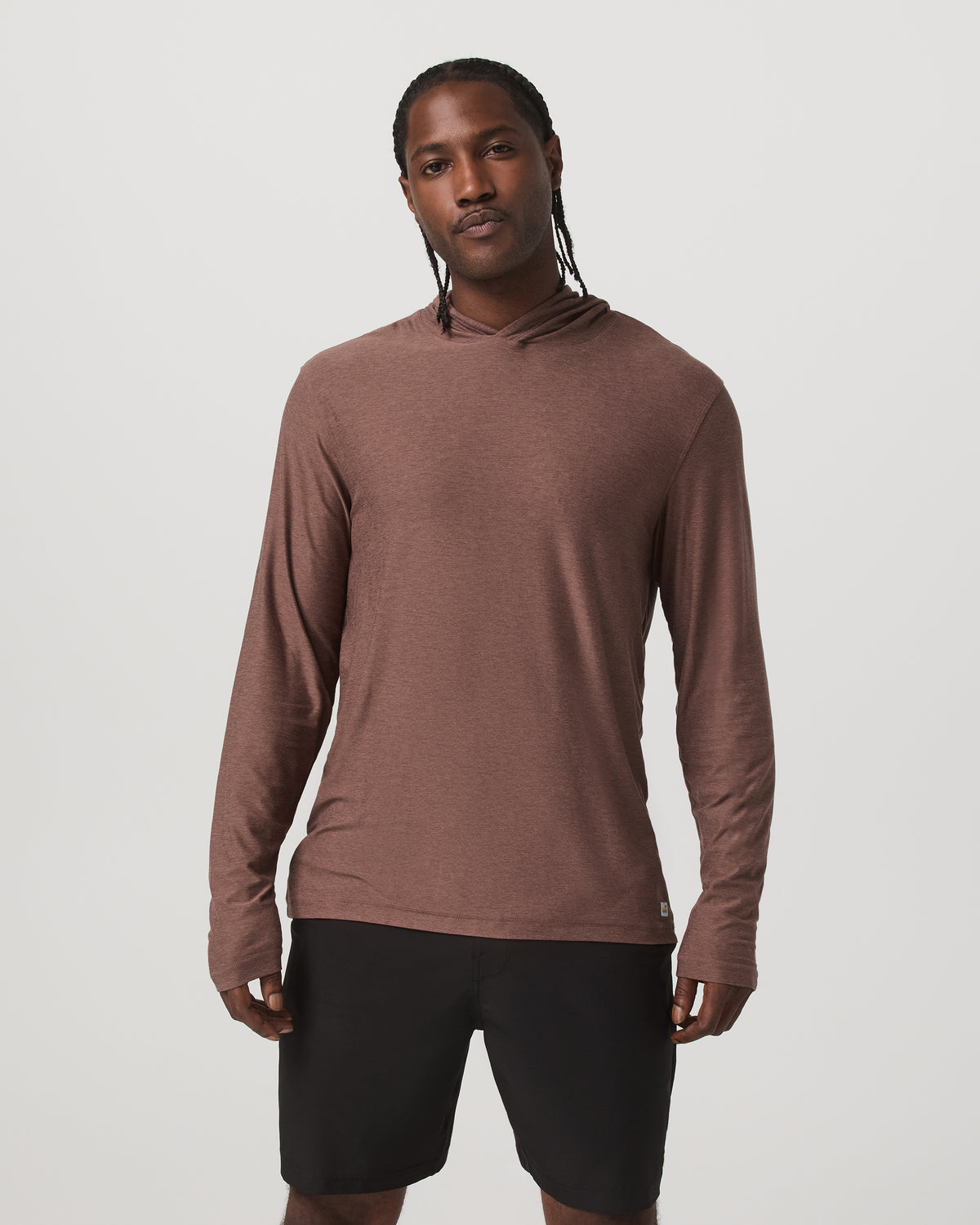 Vuori Strato Tech Hoodie Men's Sable Heather Hoodie