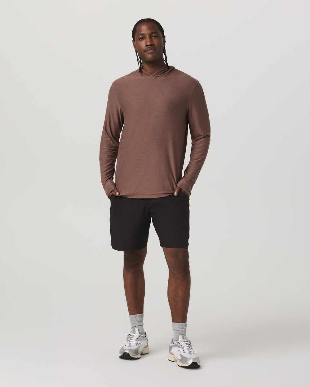 Vuori Strato Tech Hoodie Men's Sable Heather Hoodie