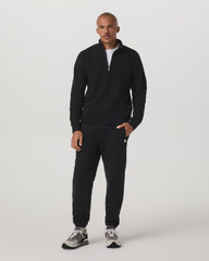 Vuori Seaside 1/2 Zip Classic Men's Black Pullover