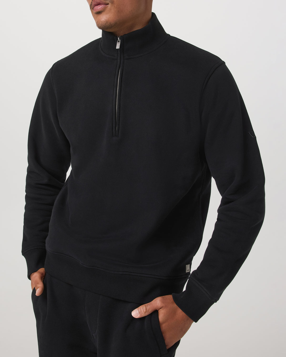Vuori Seaside 1/2 Zip Classic Men's Black Pullover
