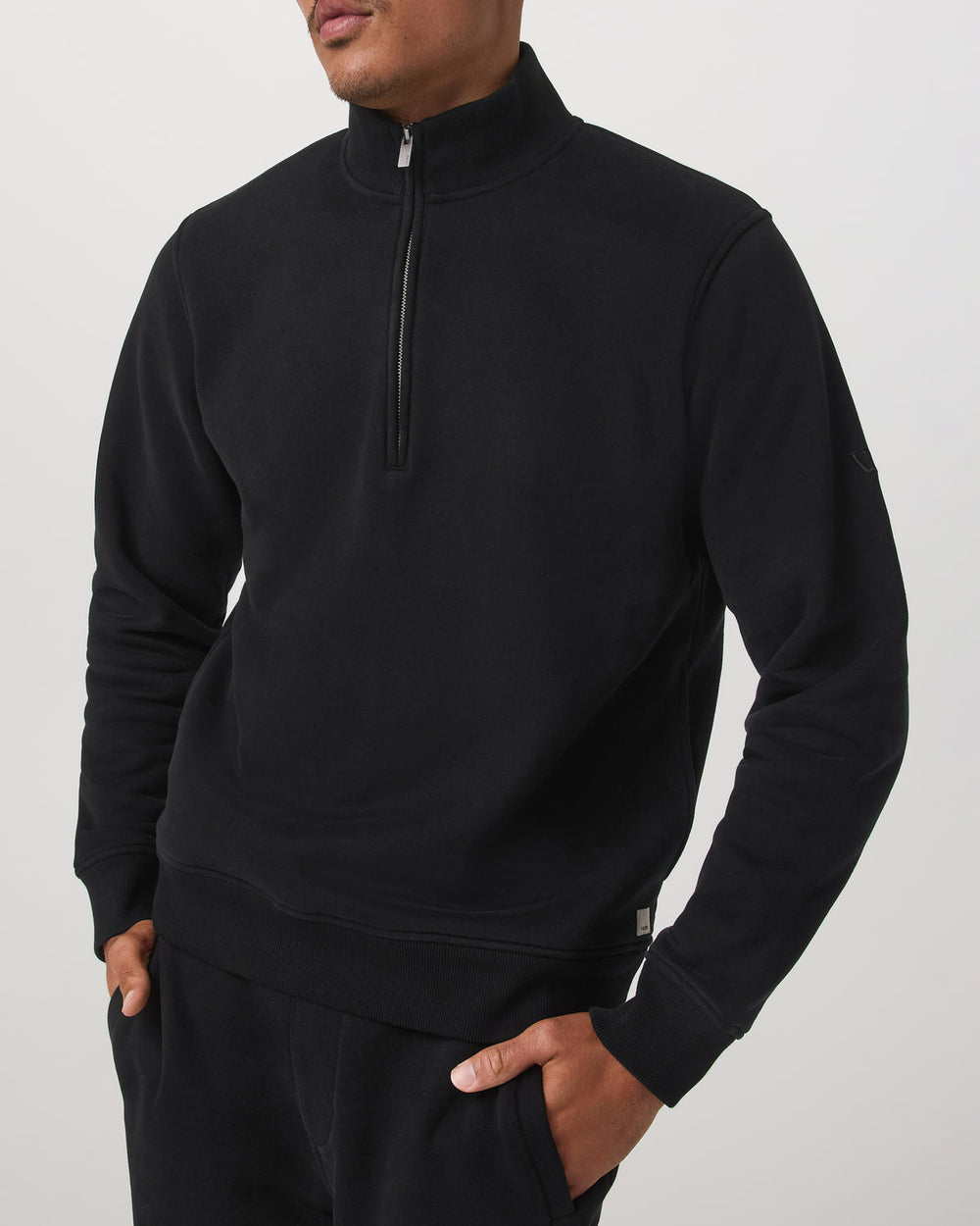 Vuori Seaside 1/2 Zip Classic Men's Black Pullover