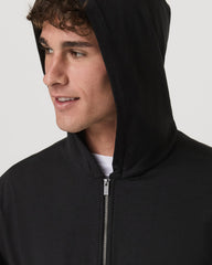 Vuori Coronado Full Zip Hoodie 2.0 Men's Black Heather Jacket