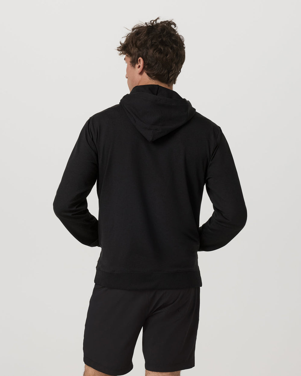Vuori Coronado Full Zip Hoodie 2.0 Men's Black Heather Jacket