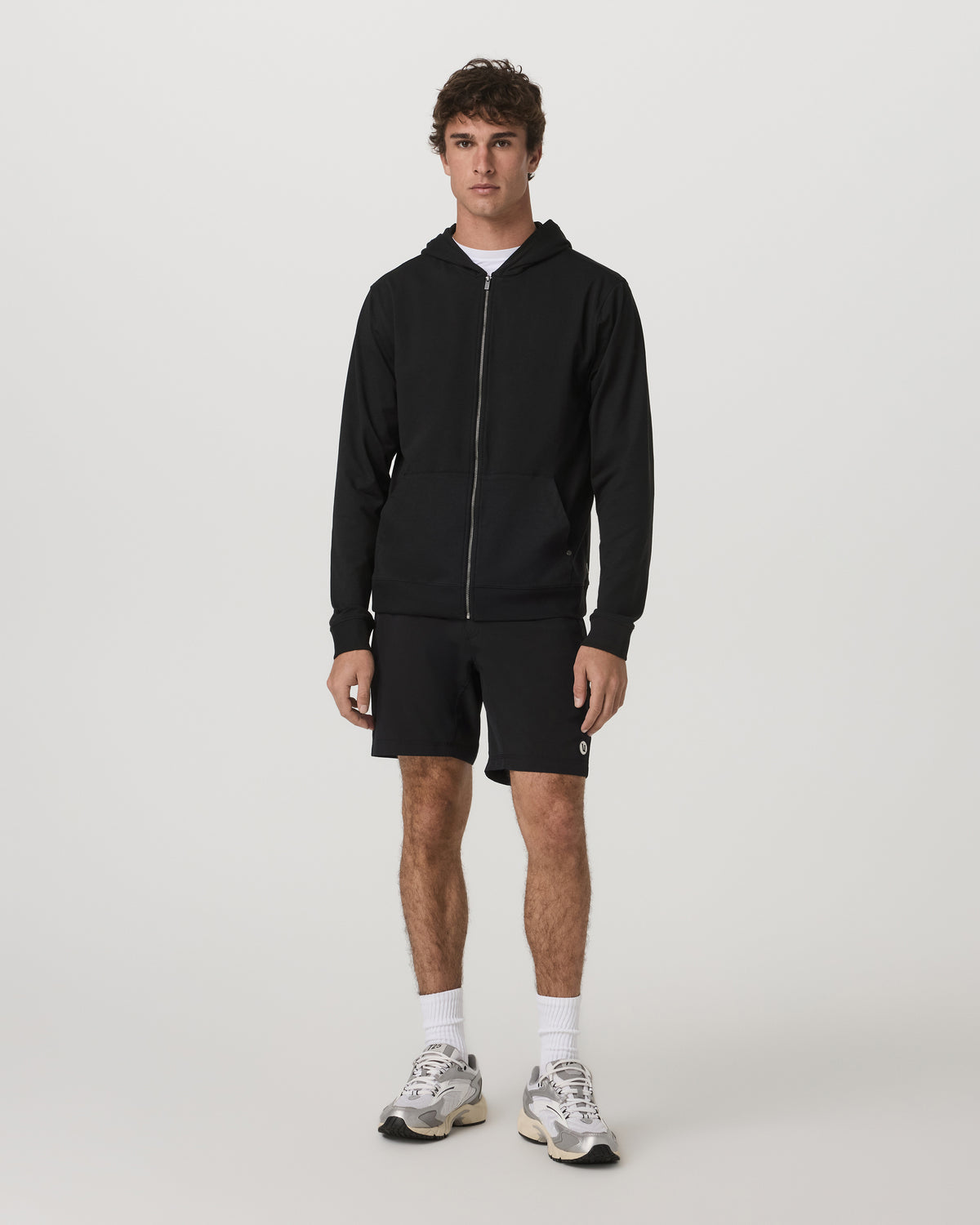 Vuori Coronado Full Zip Hoodie 2.0 Men's Black Heather Jacket