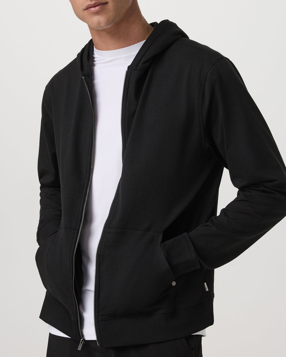 Vuori Coronado Full Zip Hoodie 2.0 Men's Black Heather Jacket