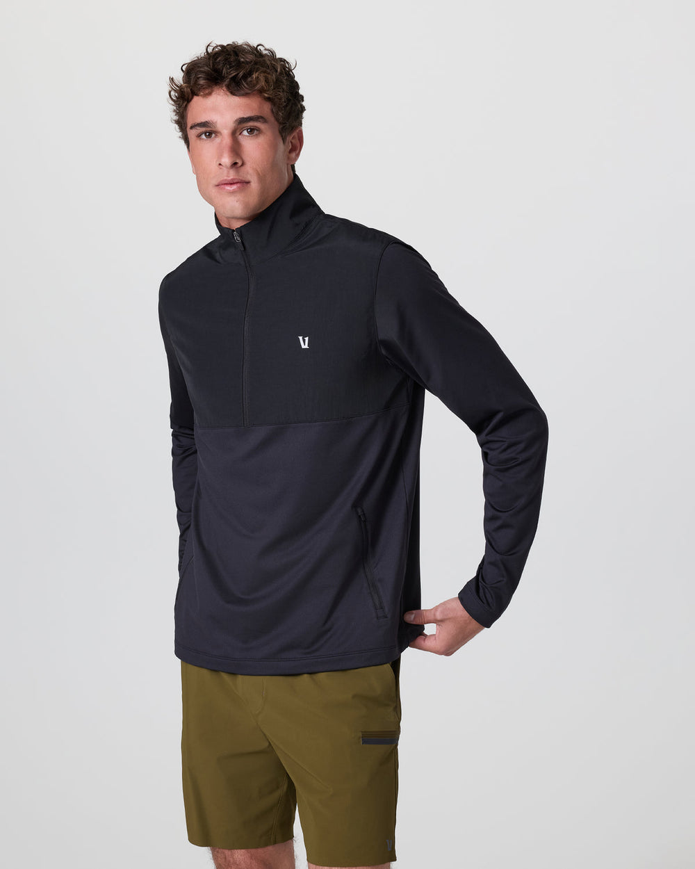 Vuori Sunday Element Half Zip Black