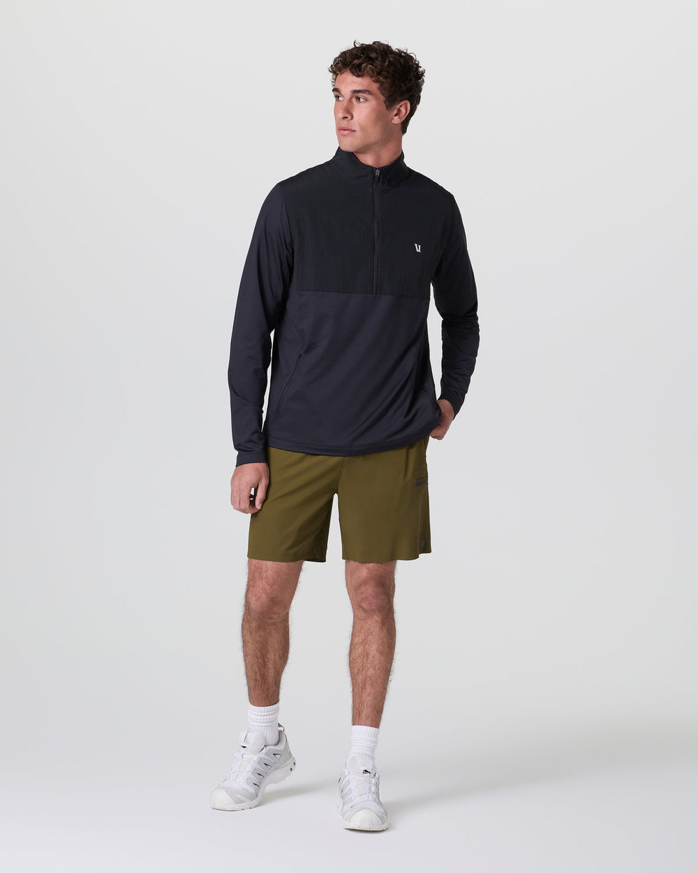 Vuori Sunday Element Half Zip Black