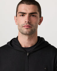 Vuori Ponto Full Zip Hoodie Men's Black Heather Hoodie