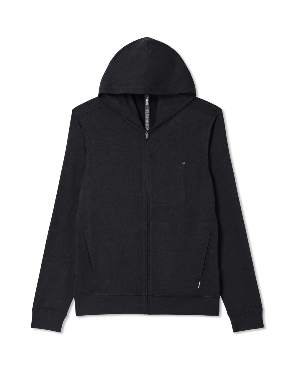 Vuori Ponto Full Zip Hoodie Men's Black Heather Hoodie