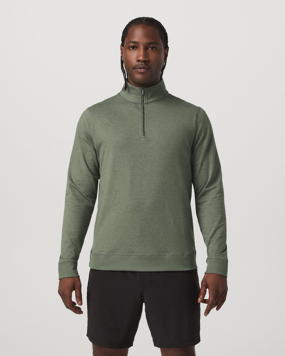 Vuori Coronado Half Zip Men's Light Oregano Heather Pullover