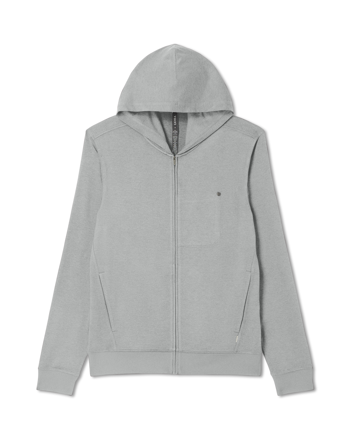 Vuori Ponto Full Zip Hoodie Men's Driftwood Heather Hoodie