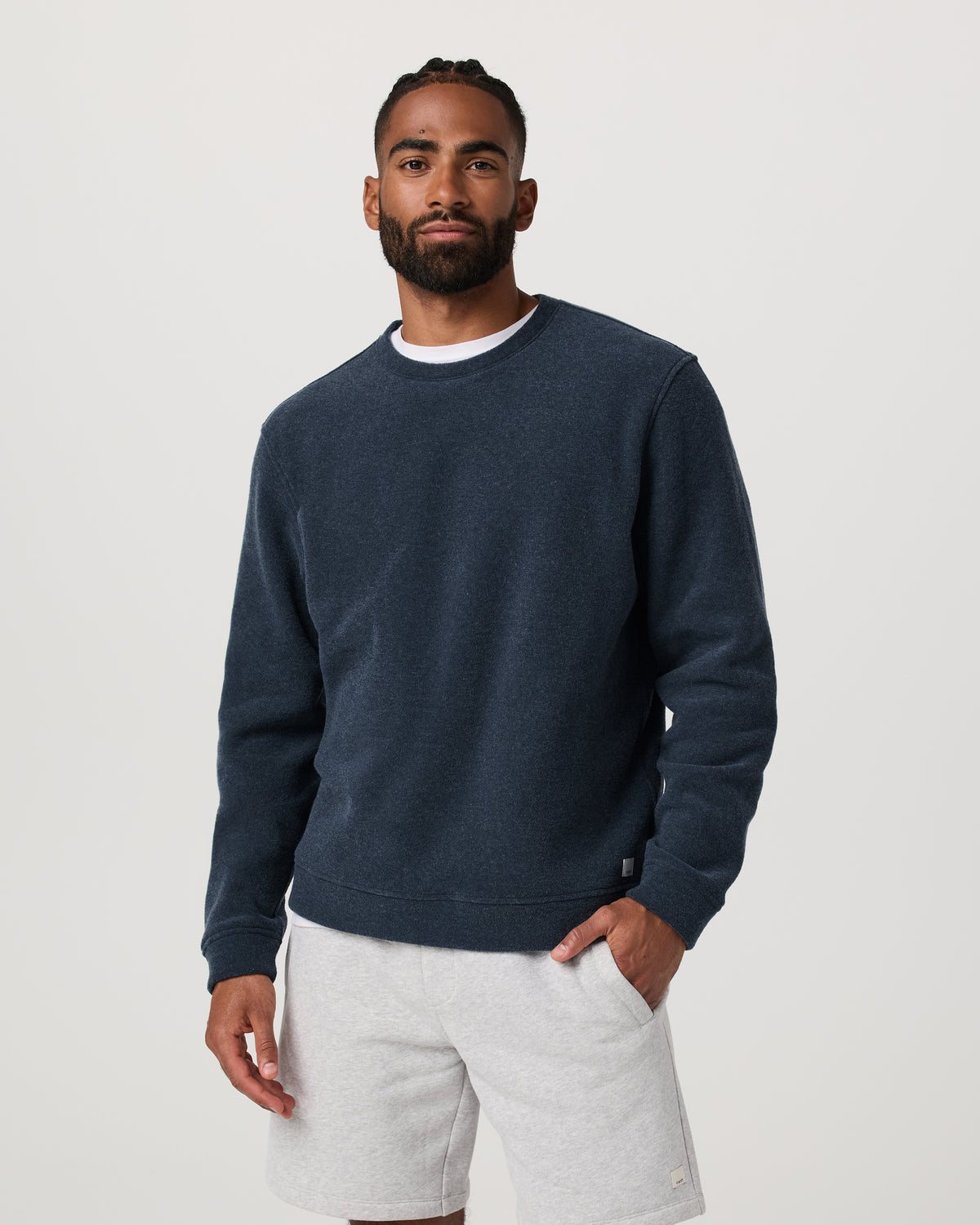 Vuori Beach Fleece Crew Men's Ink Heather Crewneck