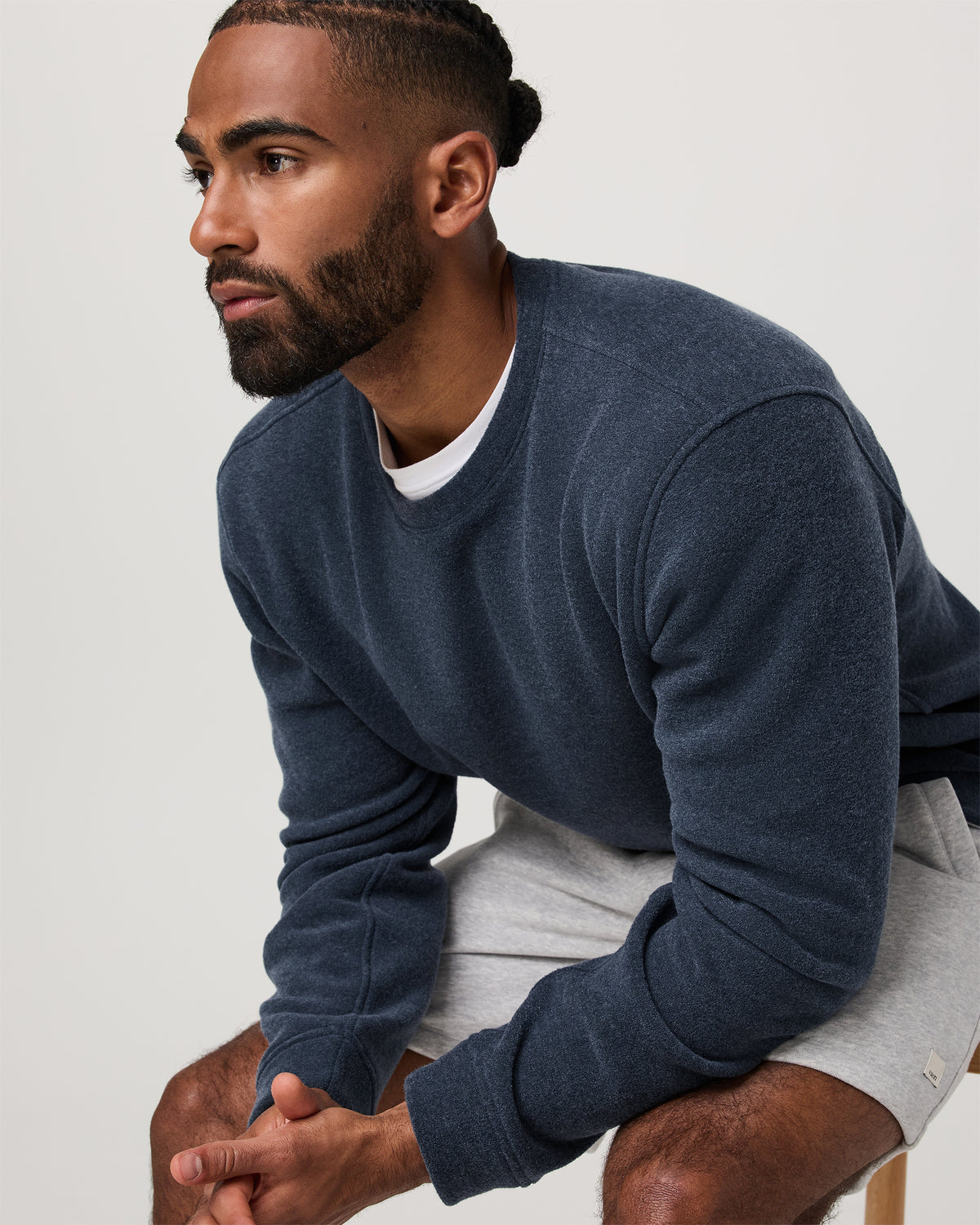 Vuori Beach Fleece Crew Men's Ink Heather Crewneck