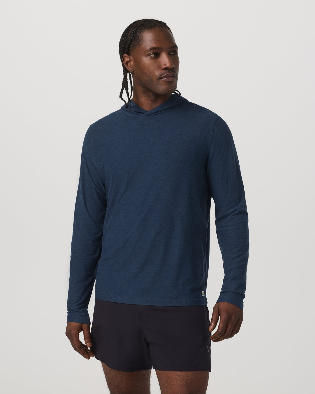 Vuori Strato Tech Hoodie Men's Navy Workout Hoodie