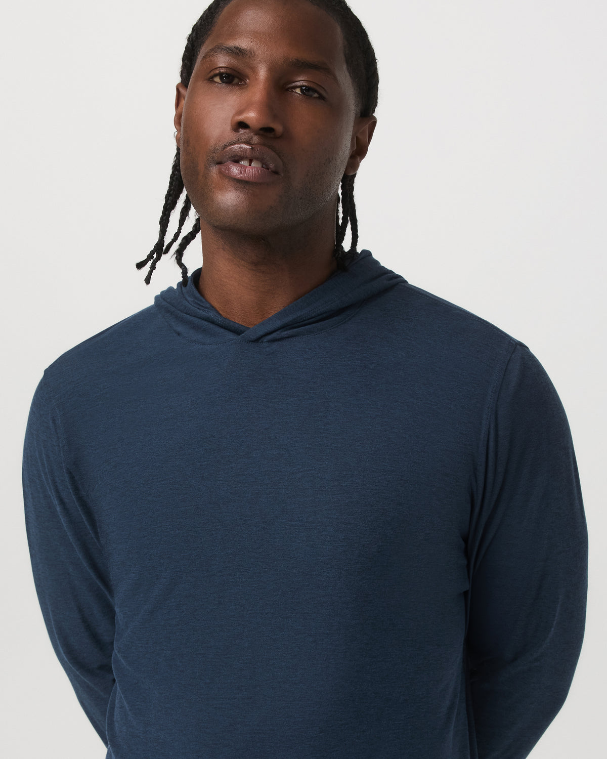 Vuori Strato Tech Hoodie Men's Navy Workout Hoodie