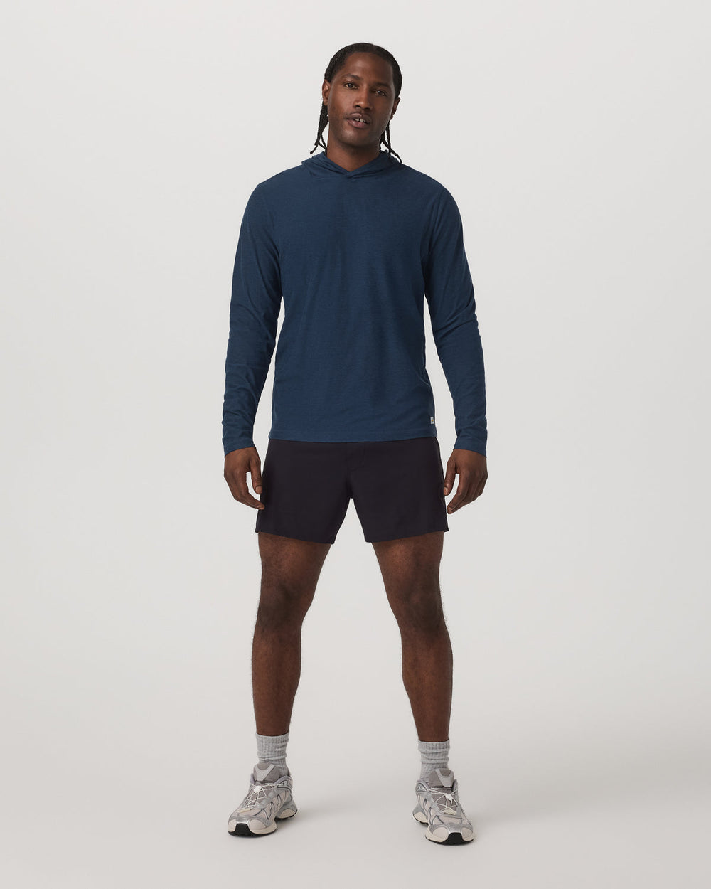 Vuori Strato Tech Hoodie Men's Navy Workout Hoodie