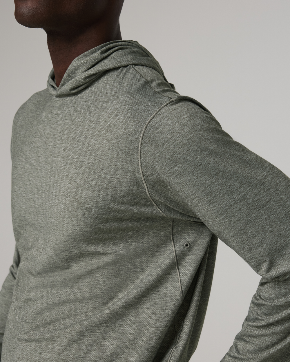 Vuori Long Sleeve Everyday Fitness Hoodie River Rock Heather