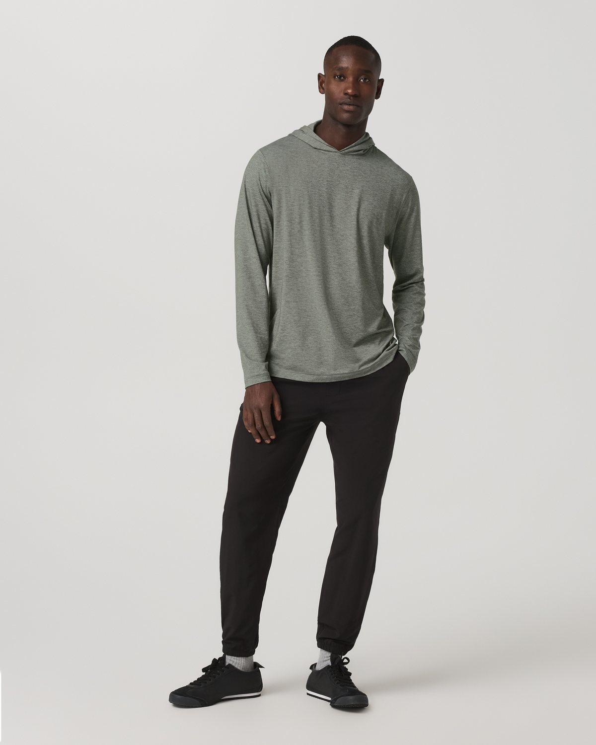 Vuori Long Sleeve Everyday Fitness Hoodie River Rock Heather