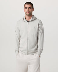 Vuori Ponto Full Zip Hoodie Men's Salt Heather Hoodie