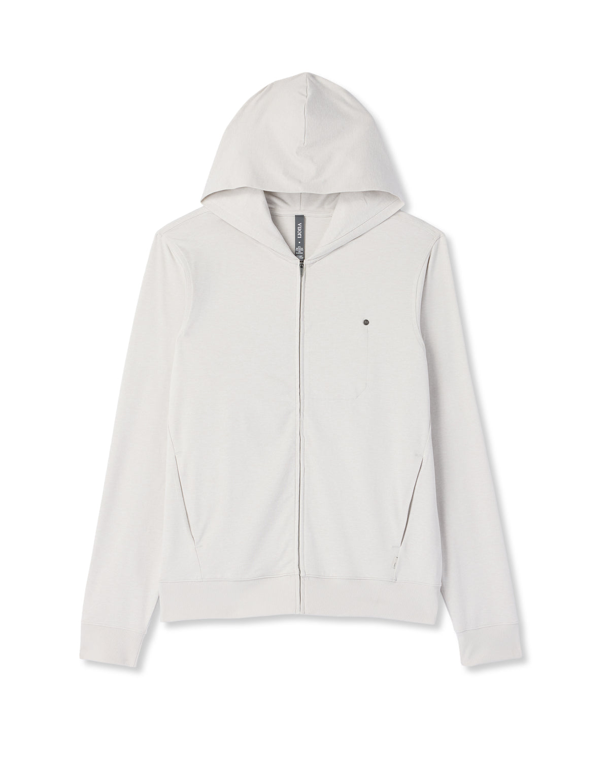 Vuori Ponto Full Zip Hoodie Men's Salt Heather Hoodie
