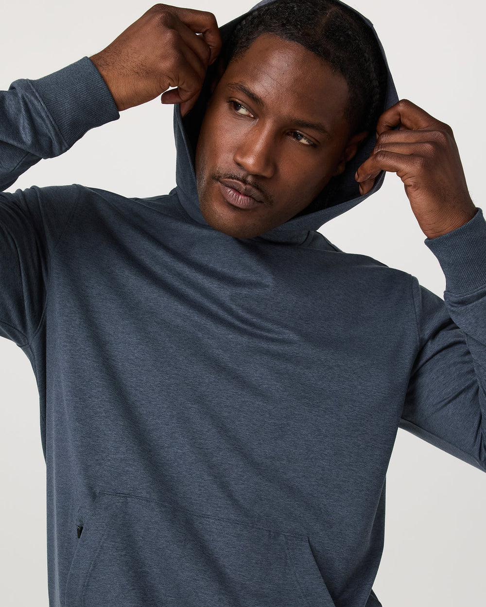 Vuori Sunday Hoodie 2.0 Men's Azure Heather Athletic Hoodie