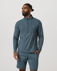 Vuori Sunday Element Half Zip Men's Blue Sea Heather Layer