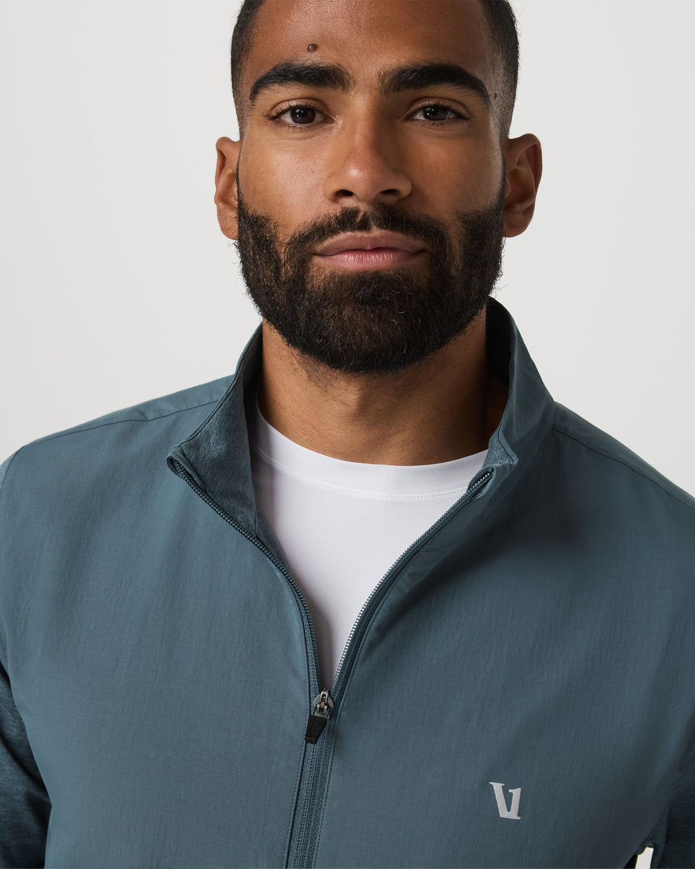 Vuori Sunday Element Half Zip Men's Blue Sea Heather Layer