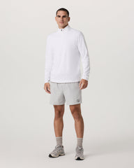 Vuori Ponto 1/2 Zip Mock Neck Men's White Mock Neck Top
