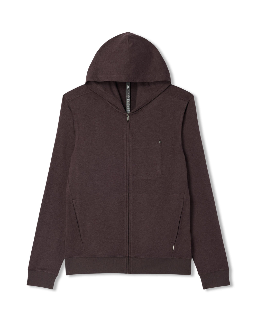 Vuori Ponto Full Zip Hoodie Men's Sangria Heather Hoodie
