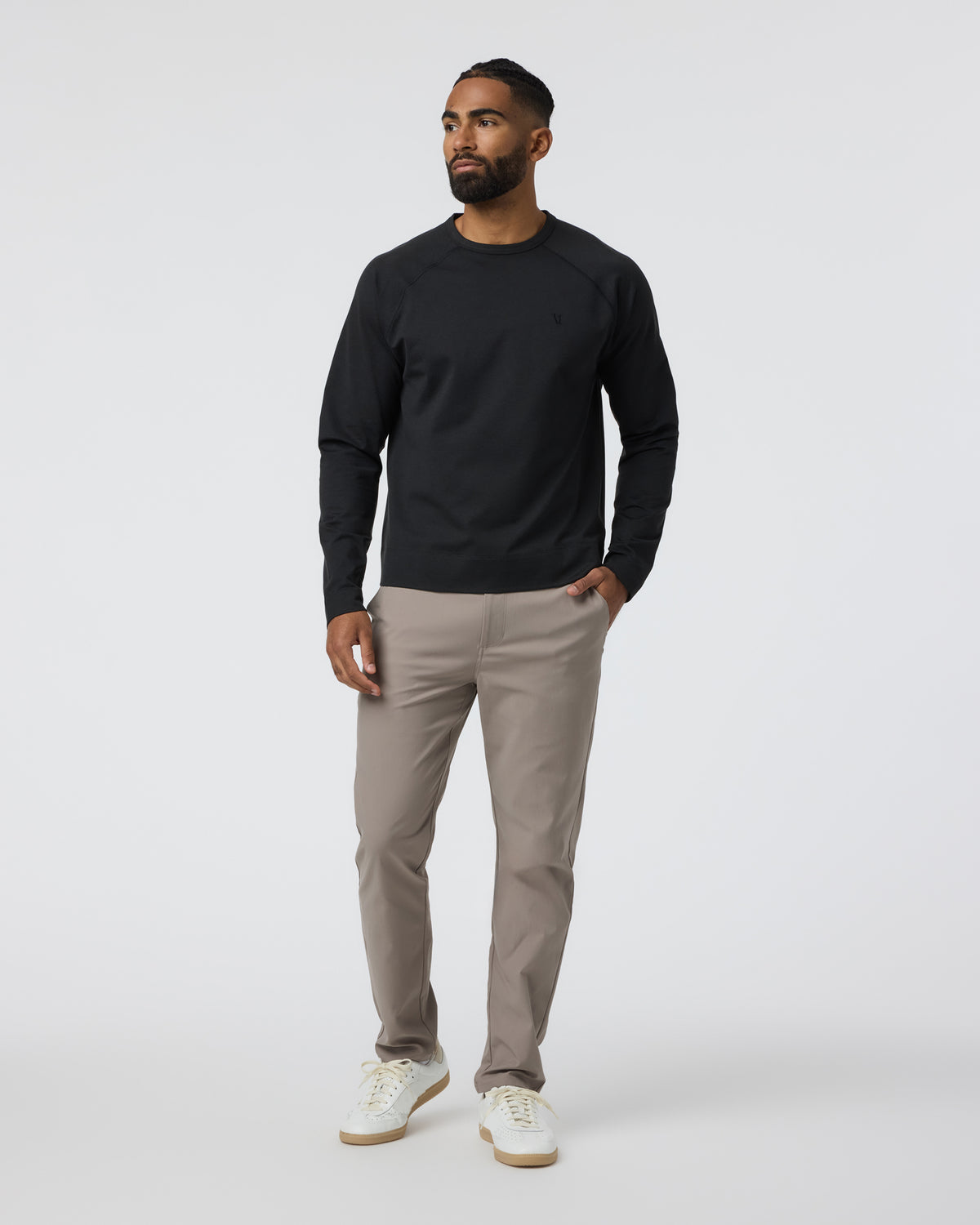 Vuori Coronado Crew Black Heather