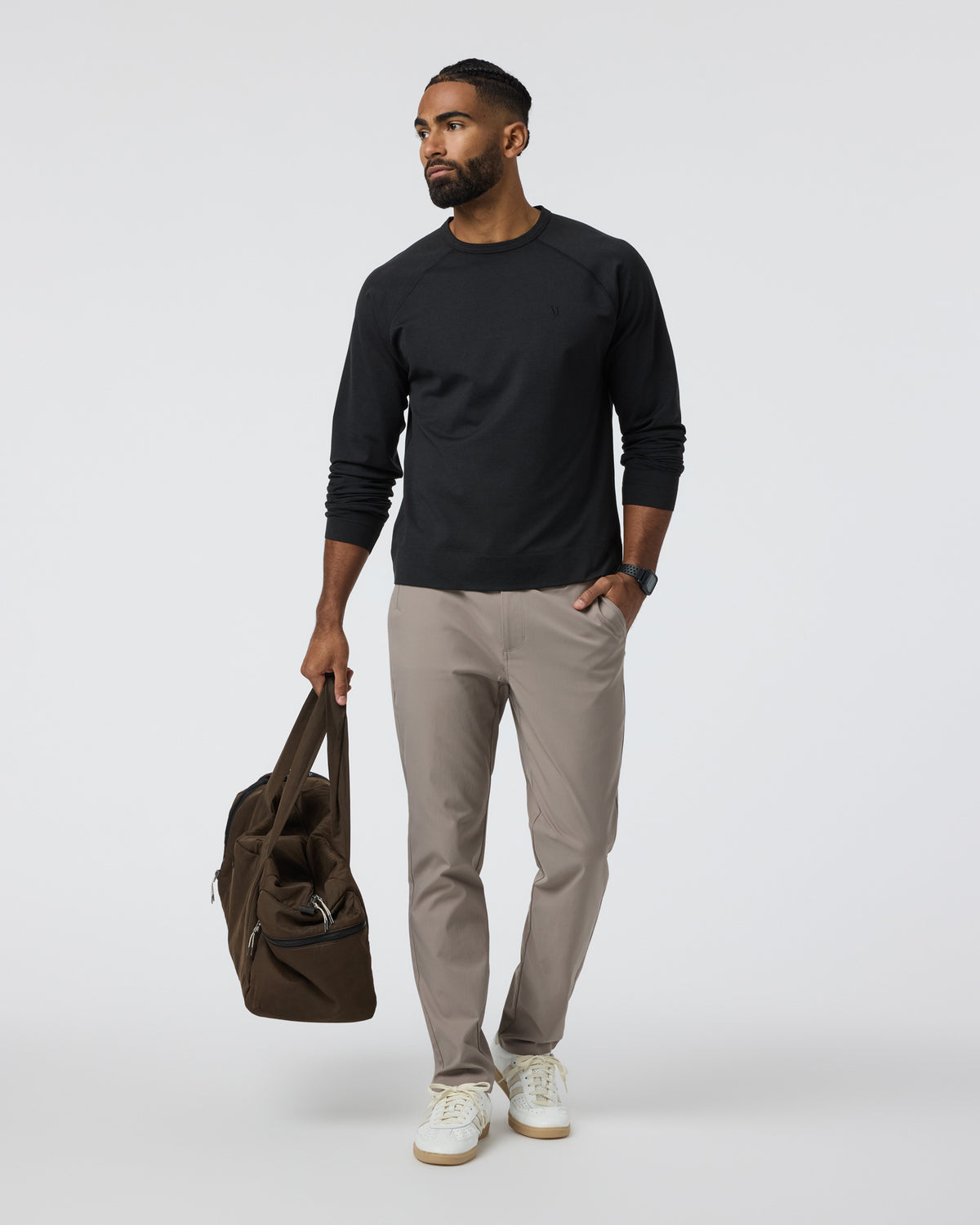 Vuori Coronado Crew Black Heather