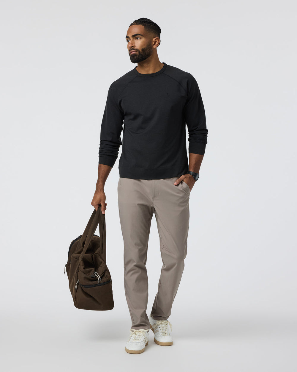 Vuori Coronado Crew Black Heather