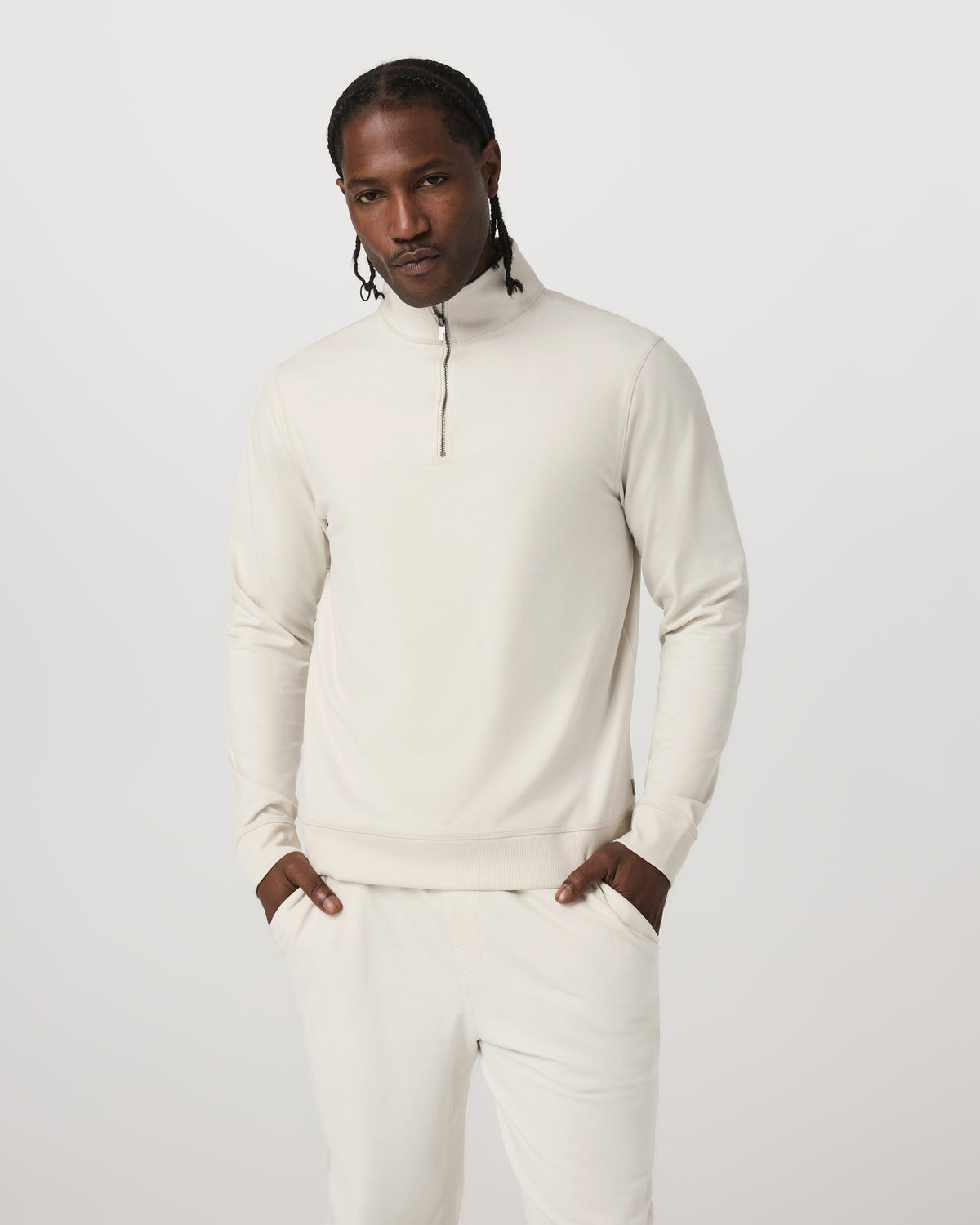 Vuori Coronado Half Zip Men's Ivory Heather Pullover