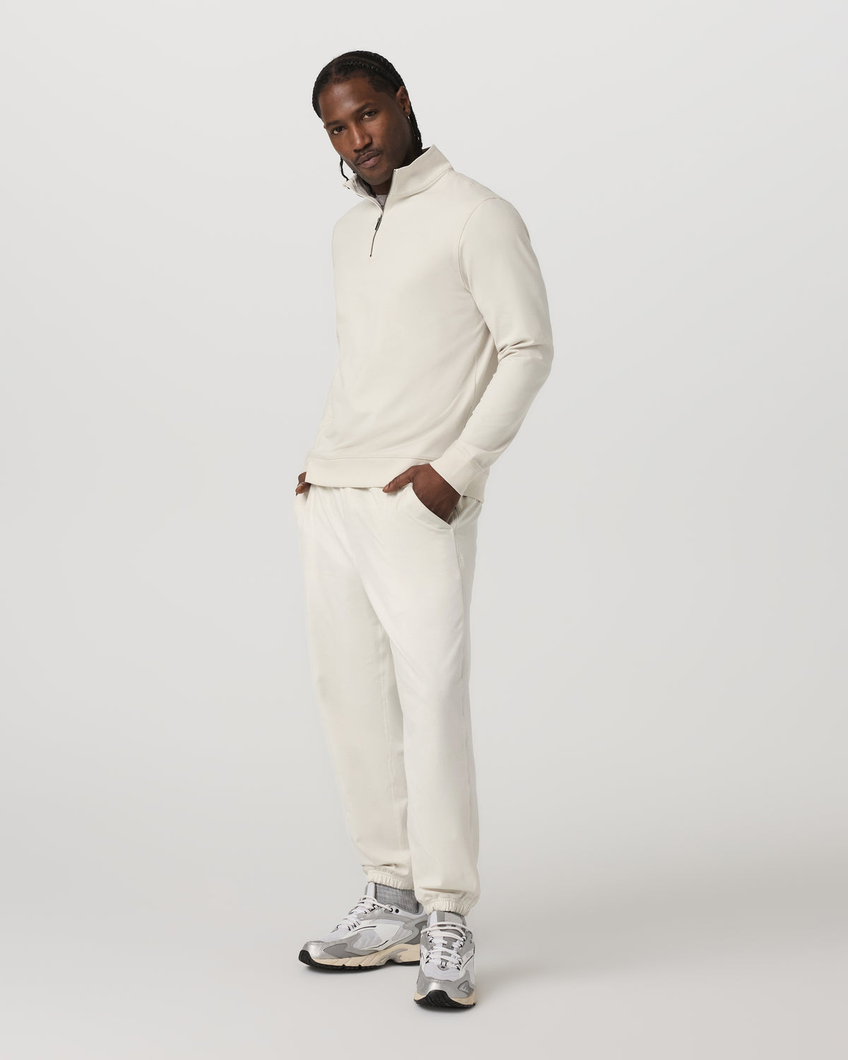 Vuori Coronado Half Zip Men's Ivory Heather Pullover