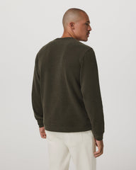 Vuori Beach Fleece Crew Men's Dark Oregano Heather Sweatshirt