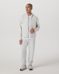 Vuori Coronado Full Zip Hoodie 2.0 Men's Salt Heather Jacket