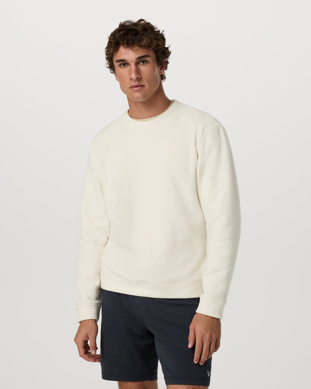 Vuori Beach Fleece Crew Men's Bone Heather Crewneck