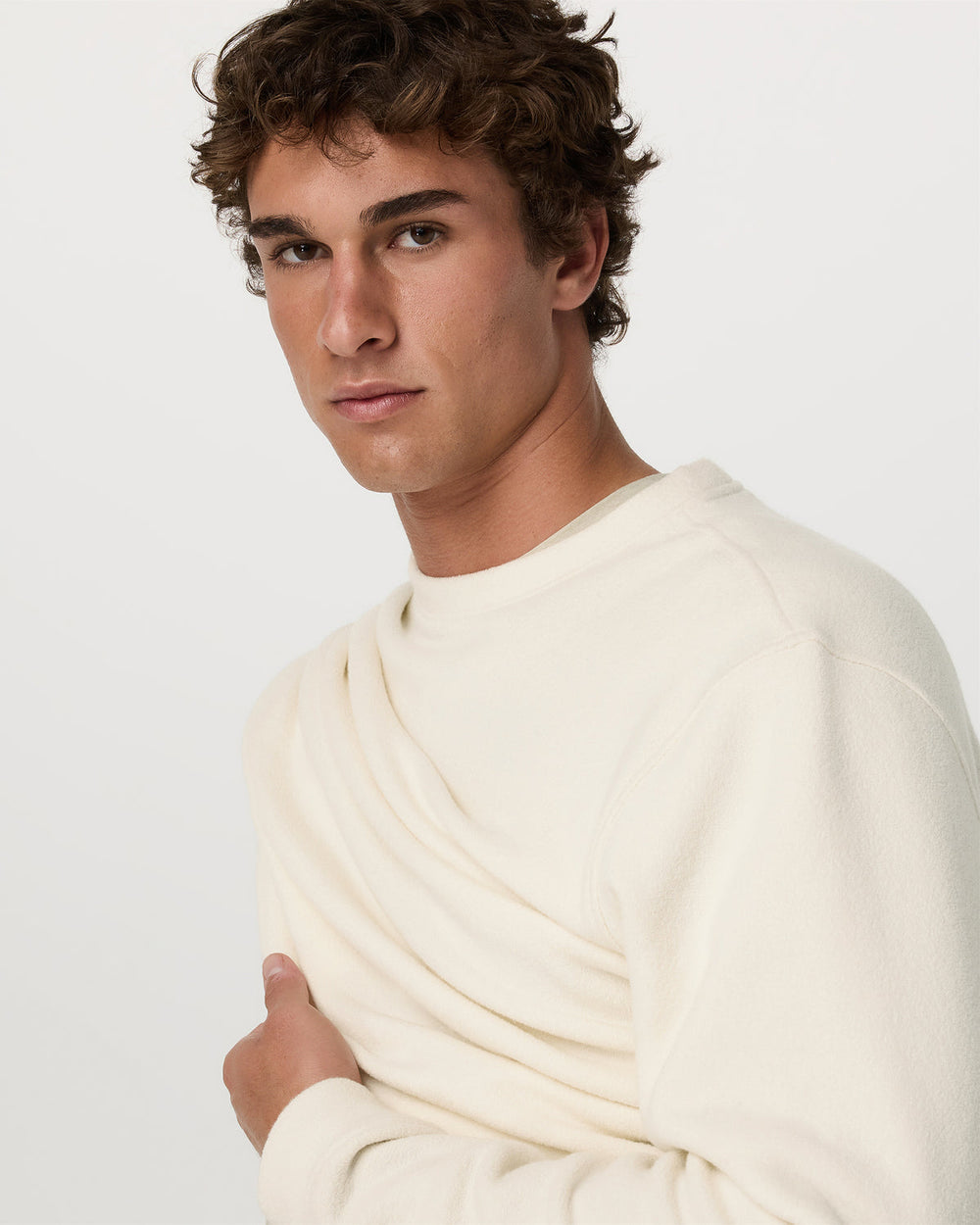 Vuori Beach Fleece Crew Men's Bone Heather Crewneck