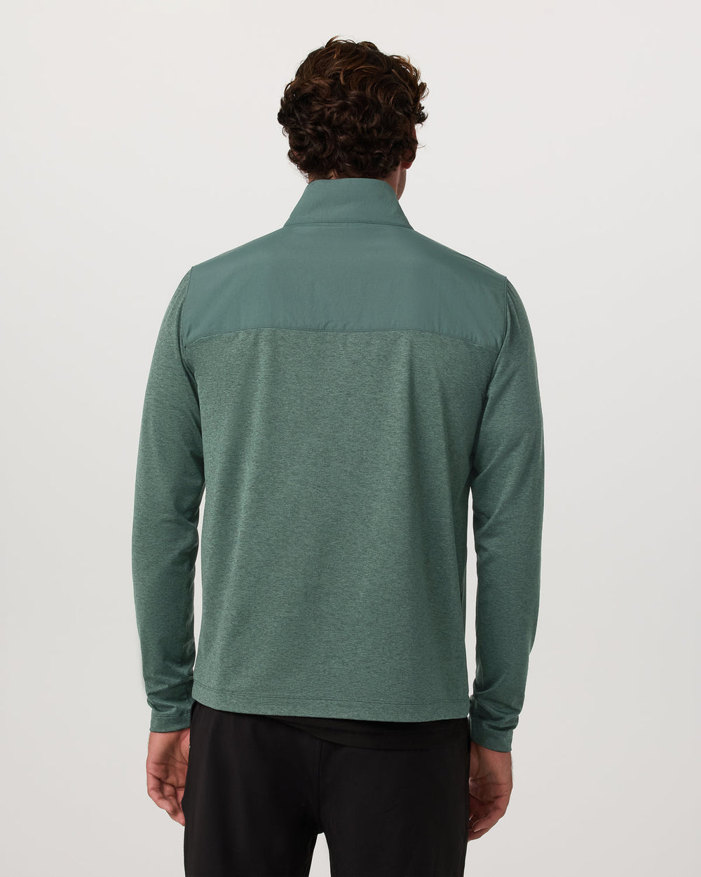 Vuori Sunday Element 1/2 Zip Agate Green Heather Pullover