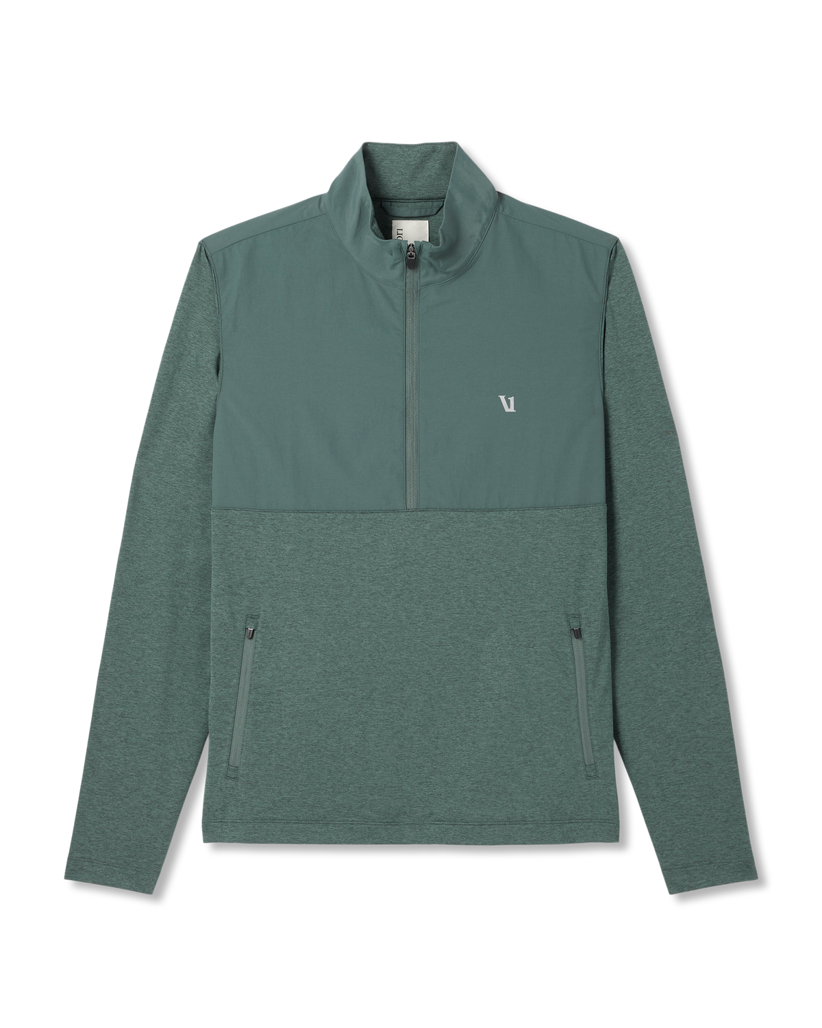 Vuori Sunday Element 1/2 Zip Agate Green Heather Pullover